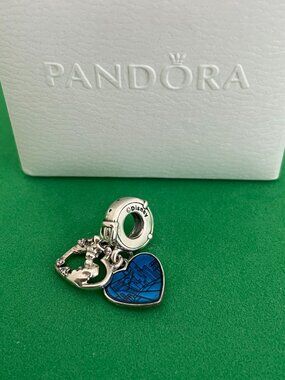 Pandora Disney Lady and the Tramp Heart Dangle Charm Sterling silver Charm